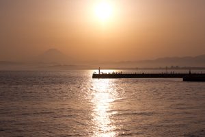 江ノ島 (5) 夕焼け 富士山